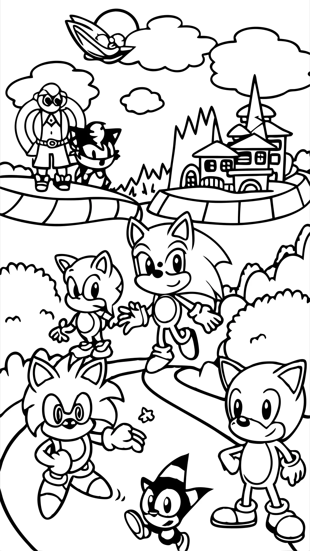 Páginas para colorear Sonic the Hedgehog